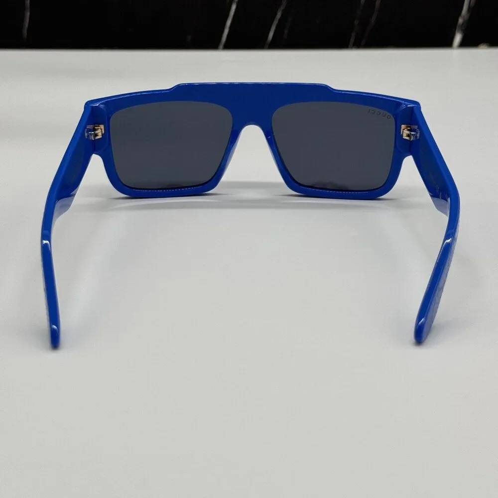 NEW GUCCI GG1460S 008 BLUE SQUARE MEN SUNGLASSES